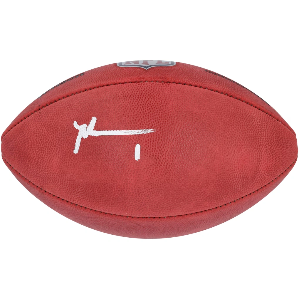 Malik Nabers New York Giants Autographed Fanatics Authentic Wilson Duke Full Color Football