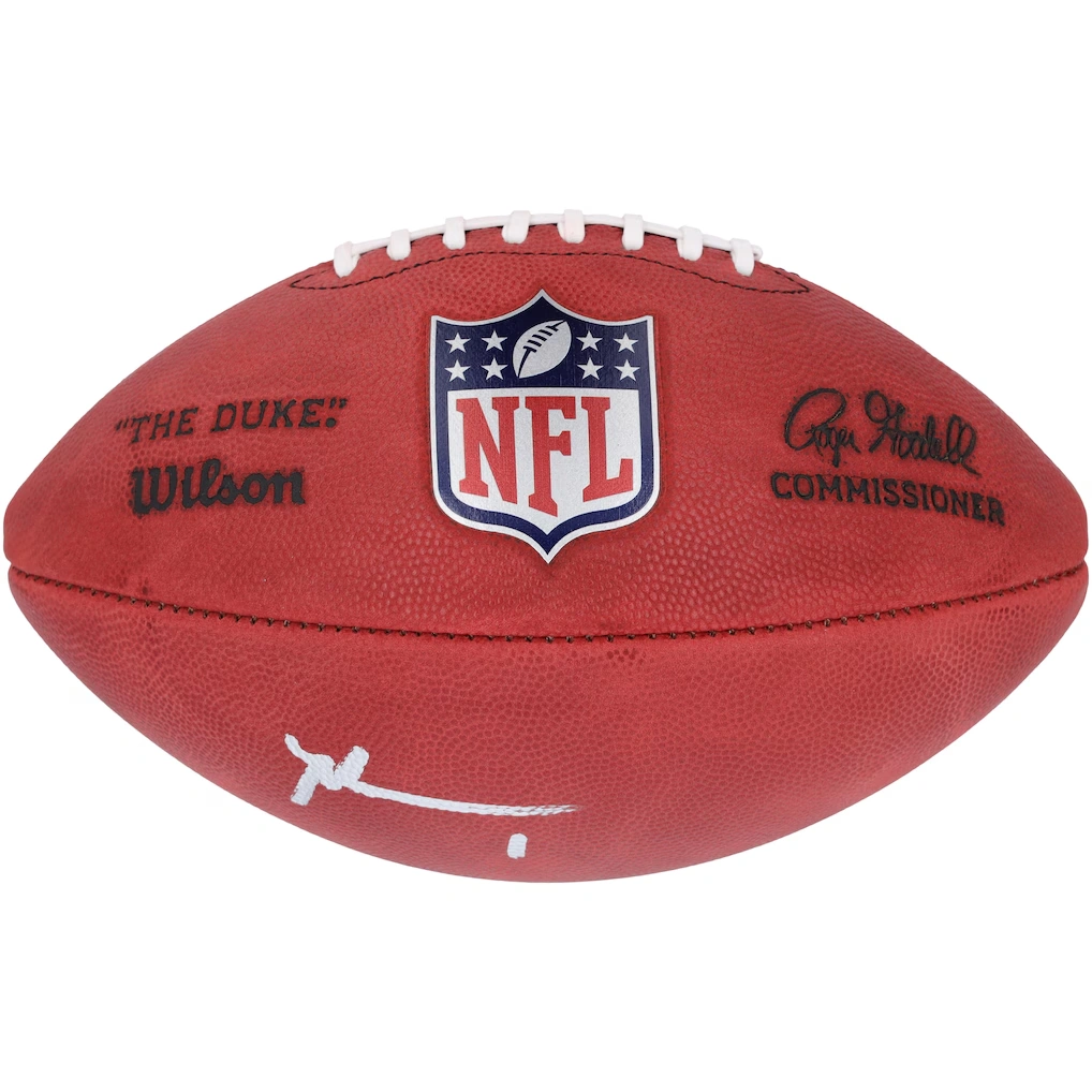 Malik Nabers New York Giants Autographed Fanatics Authentic Wilson Duke Full Color Football