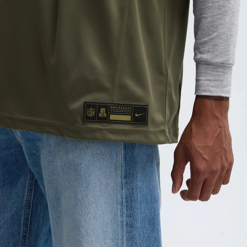 Men's Washington Commanders Jayden Daniels Nike Olive 2025 Salute to Service Limited Jersey