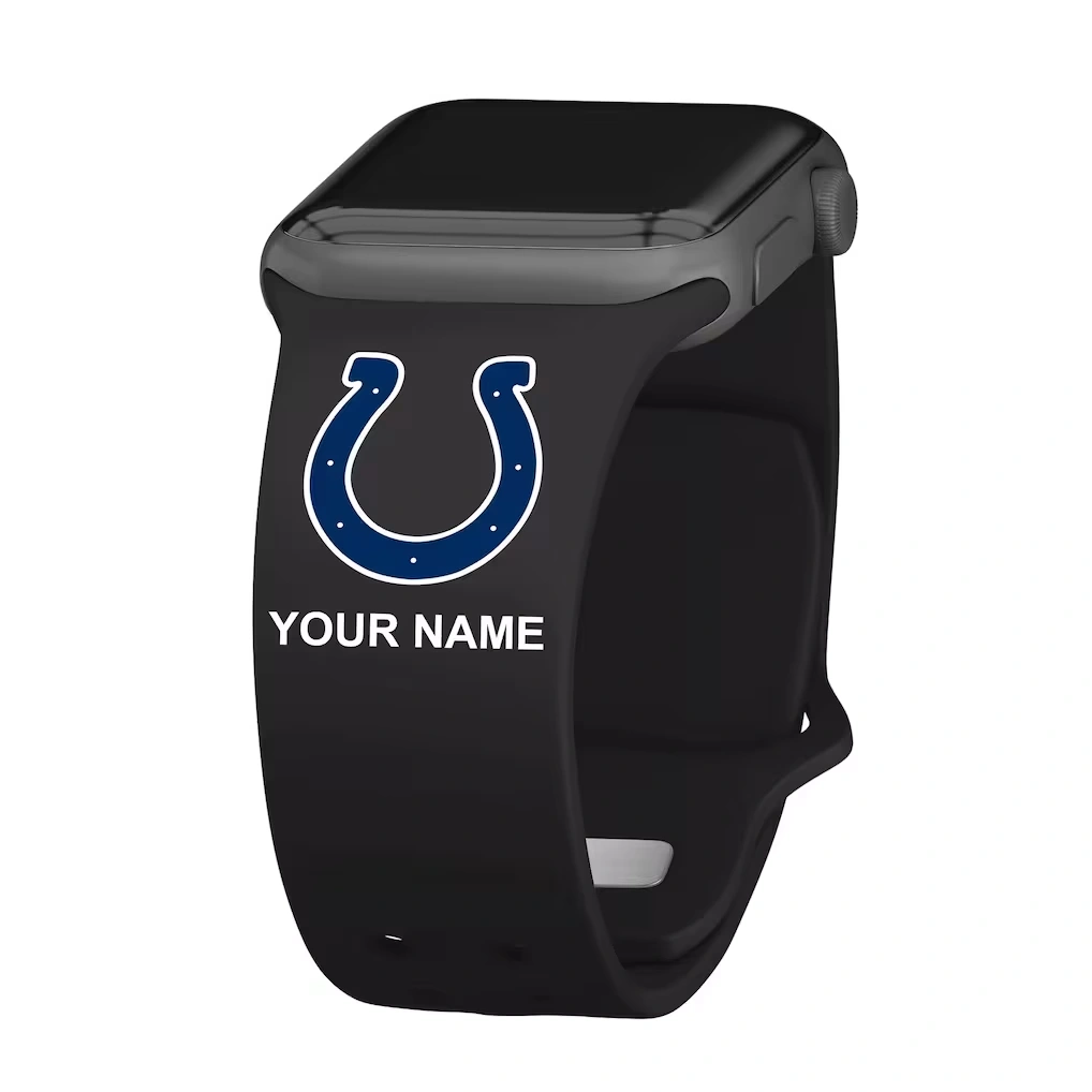 Indianapolis Colts 38/40/41mm Personalized Silicone Apple Watch Band