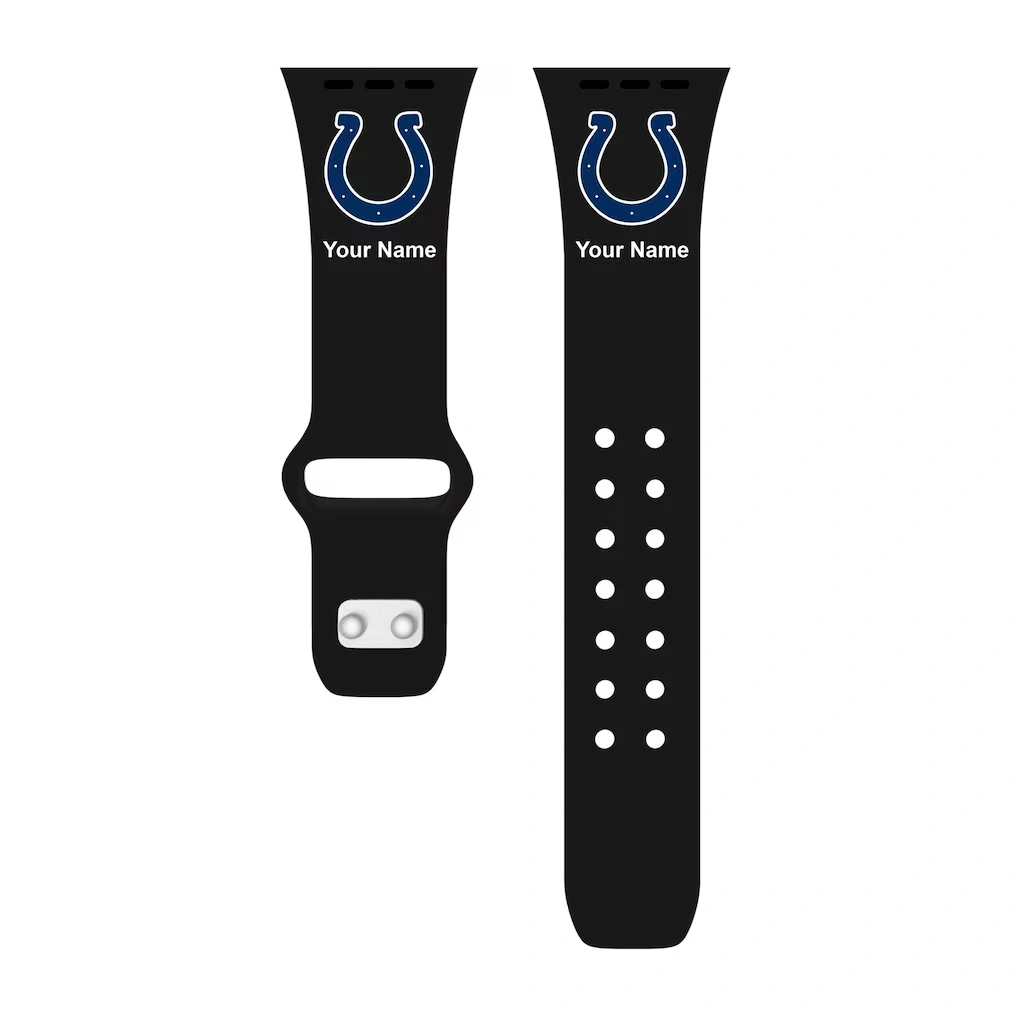 Indianapolis Colts 38/40/41mm Personalized Silicone Apple Watch Band