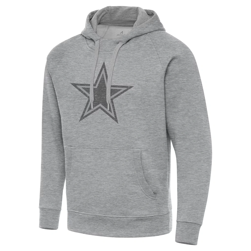 Men's Dallas Cowboys Antigua Heather Gray Victory Hoodie