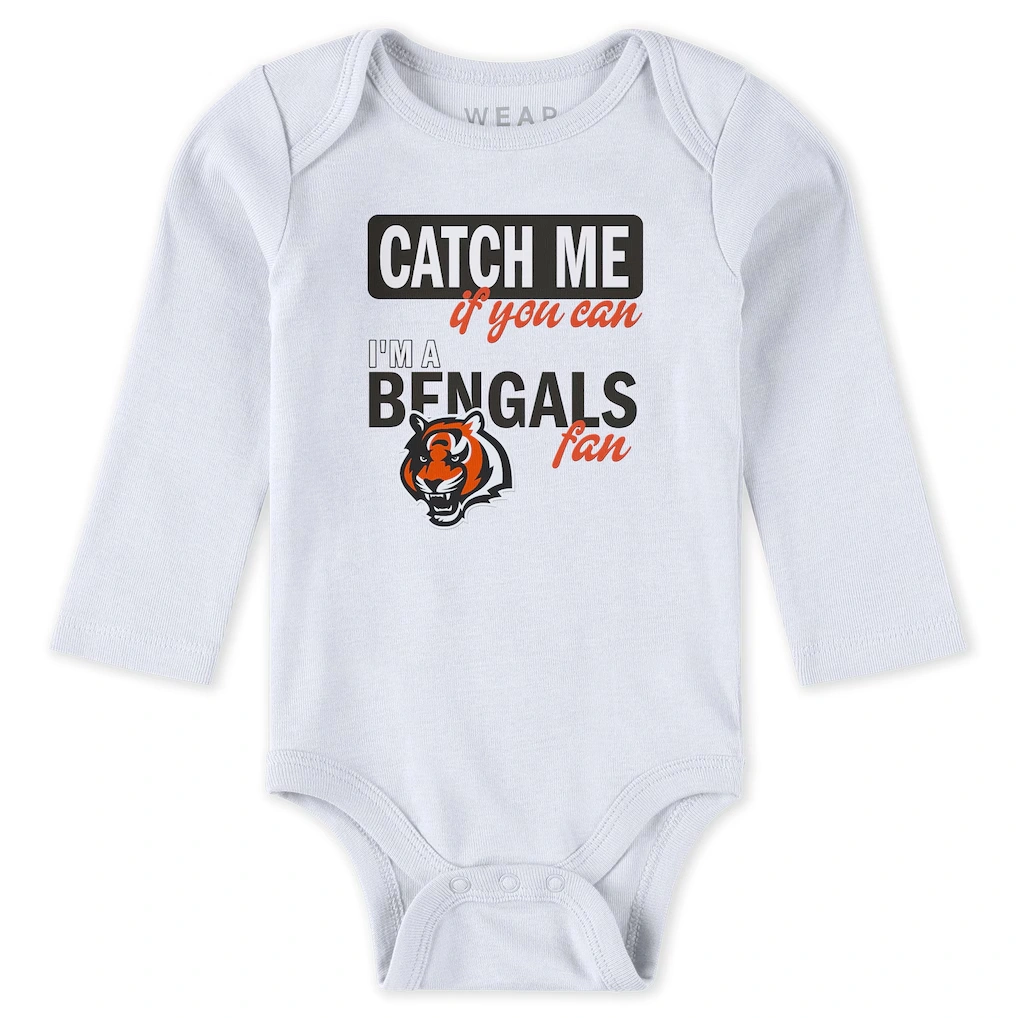 Infant & Newborn Cincinnati Bengals WEAR by Erin Andrews Three-Piece Turn Me Around Bodysuits & Pant Set