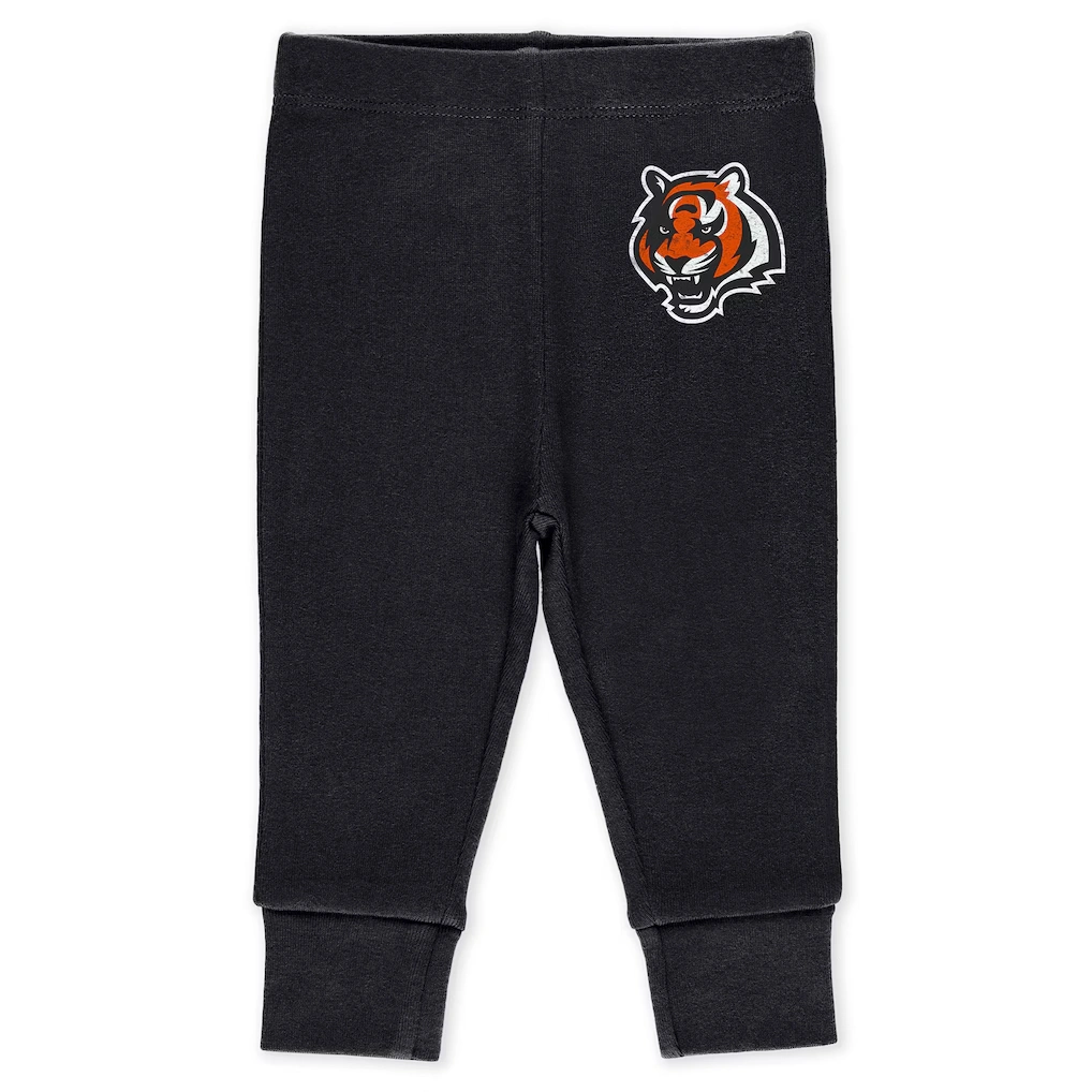 Infant & Newborn Cincinnati Bengals WEAR by Erin Andrews Three-Piece Turn Me Around Bodysuits & Pant Set