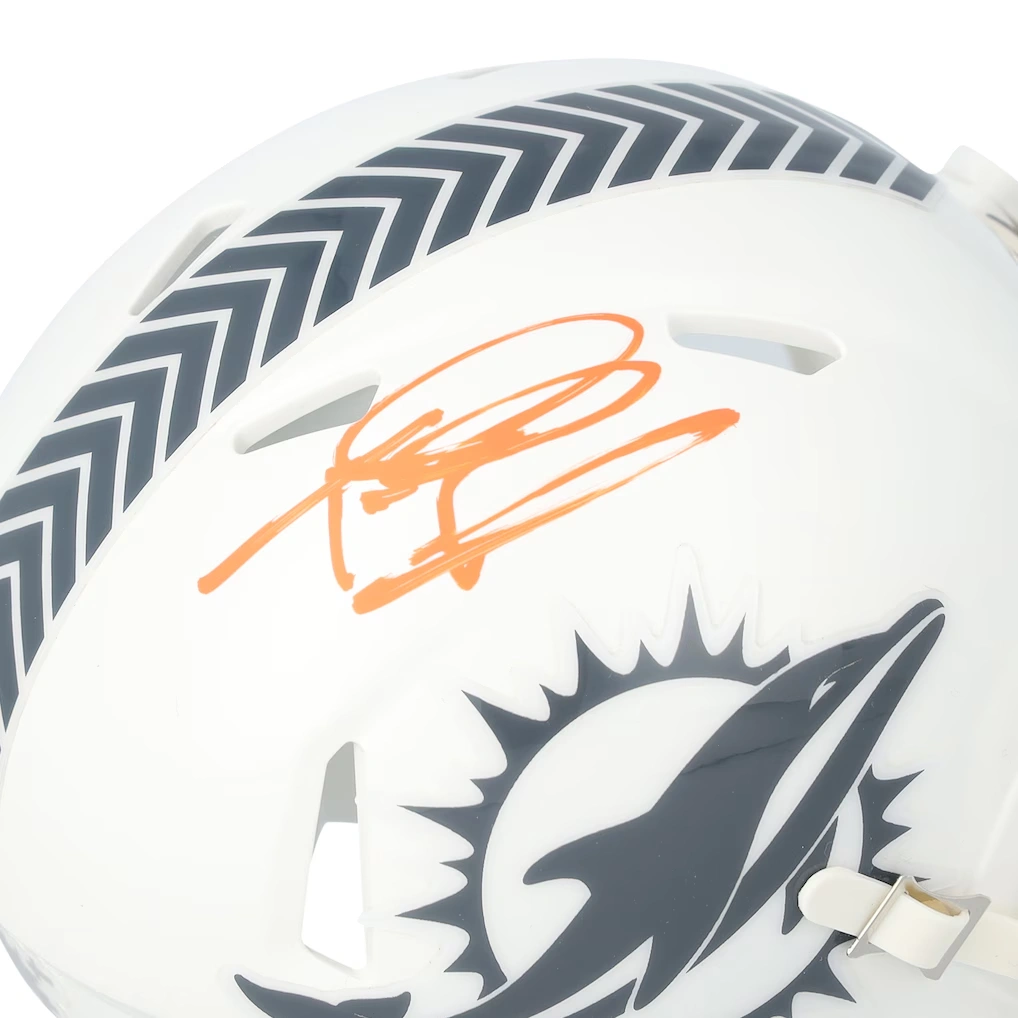 Tua Tagovailoa Miami Dolphins Autographed Fanatics Authentic Riddell 2024 Salute To Service Speed Mini Helmet