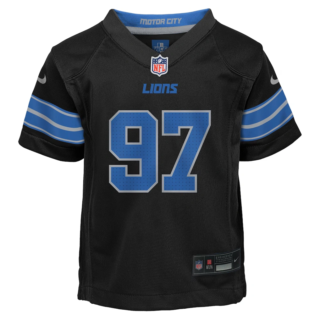 Preschool Detroit Lions Aidan Hutchinson Nike Black Alternate Player Game Jersey