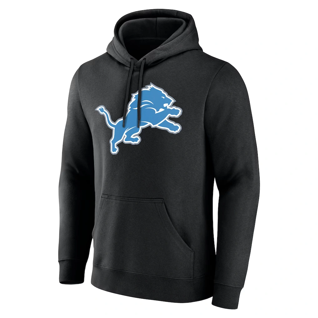 Men's Detroit Lions Black Big & Tall Team Authentic Custom Hoodie