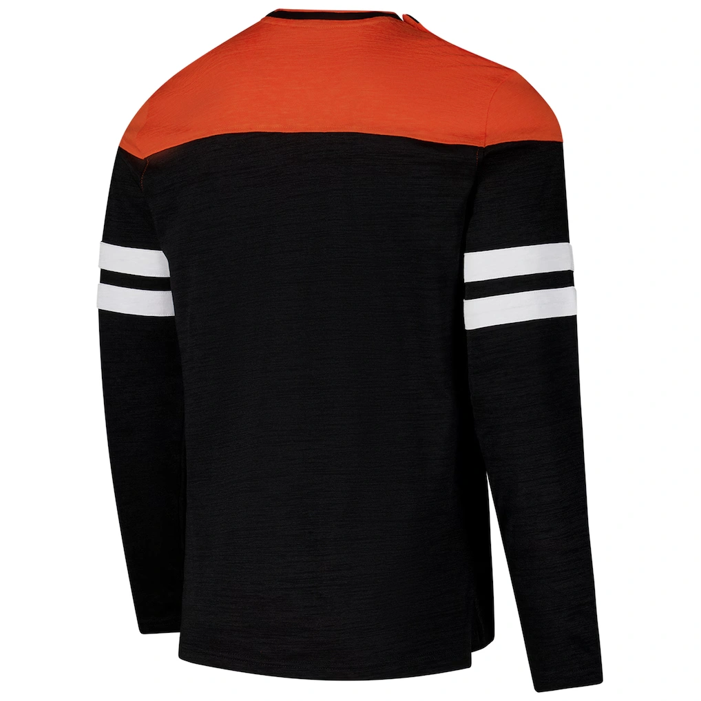 Men's Cincinnati Bengals G-III Sports by Carl Banks Black/Orange Adaptive Hail Mary Long Sleeve T-Shirt