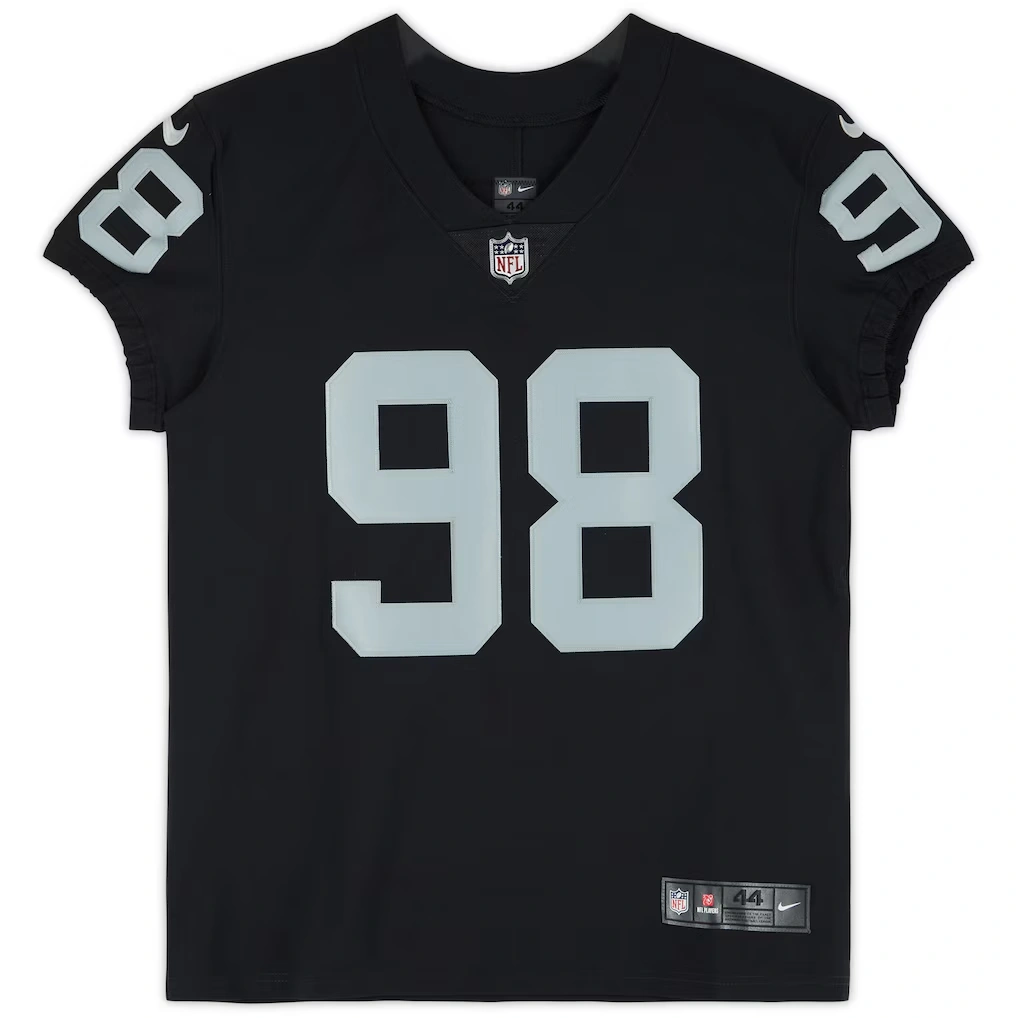 Maxx Crosby Las Vegas Raiders Autographed Fanatics Authentic Nike Black Elite Jersey