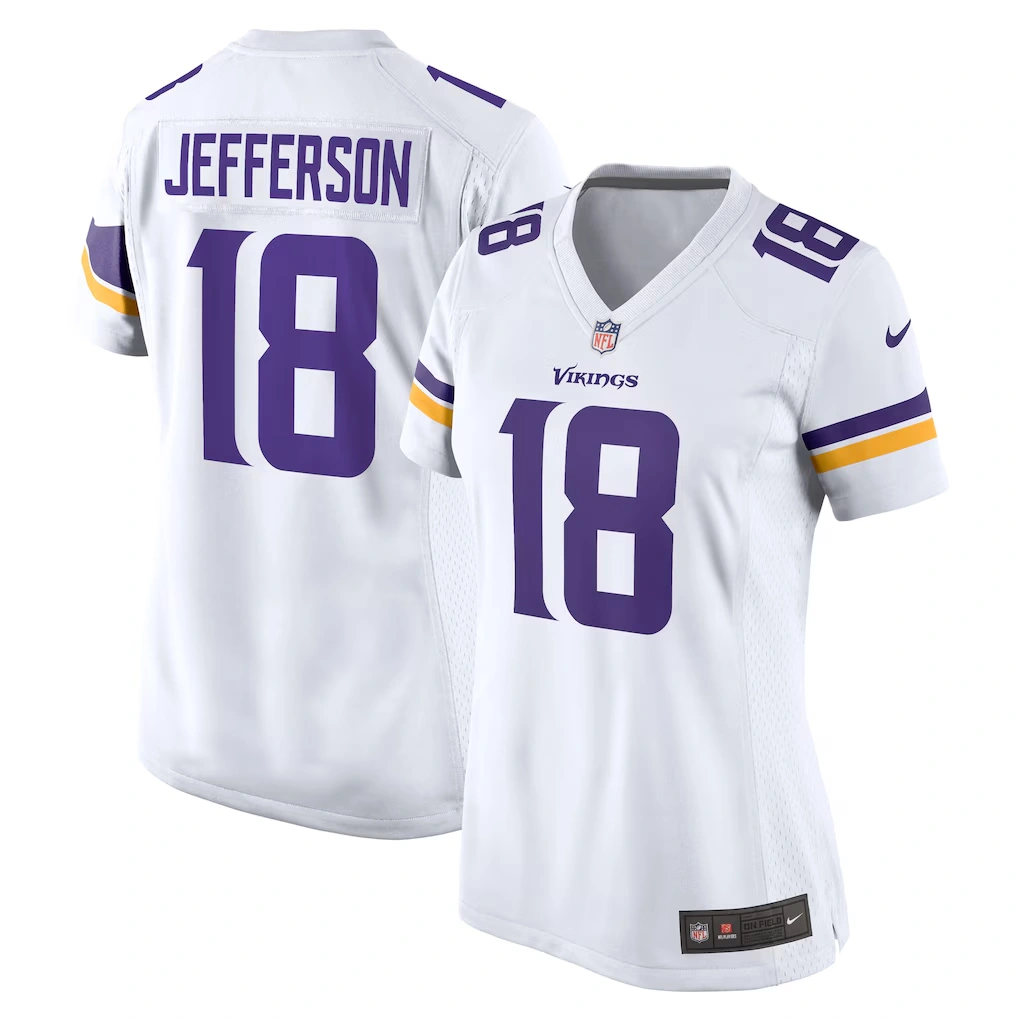 Women's Minnesota Vikings Justin Jefferson Nike White Game Player Jersey